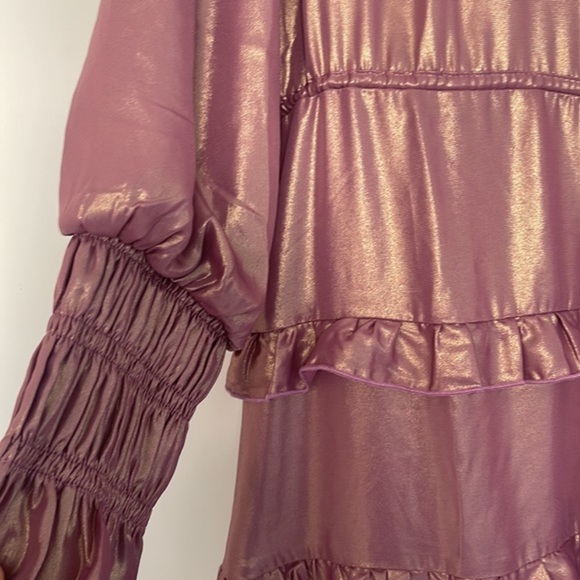 NWT JessaKae Metallic Purple Savannah Dress - Picture 8 of 15